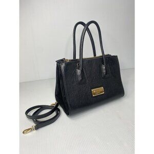 Valentino Milano leather & suede black bag satchel purse Mario Valentino